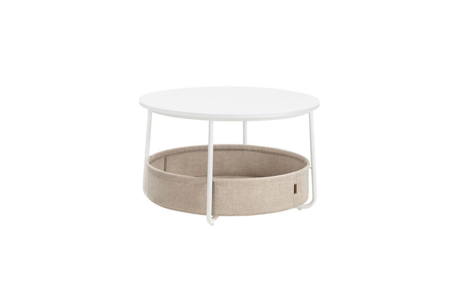 VASAGLE Couchtisch Rund Modern 75//83 cm
