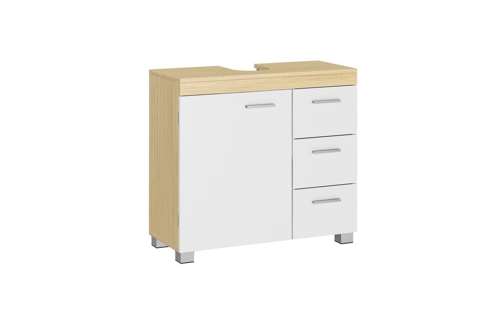 Vasagle Waschbeckenunterschrank Weiss 70x30x64 cm Mitteldichte Holzfaserplatte (MDF), Grundmaterial: Holz