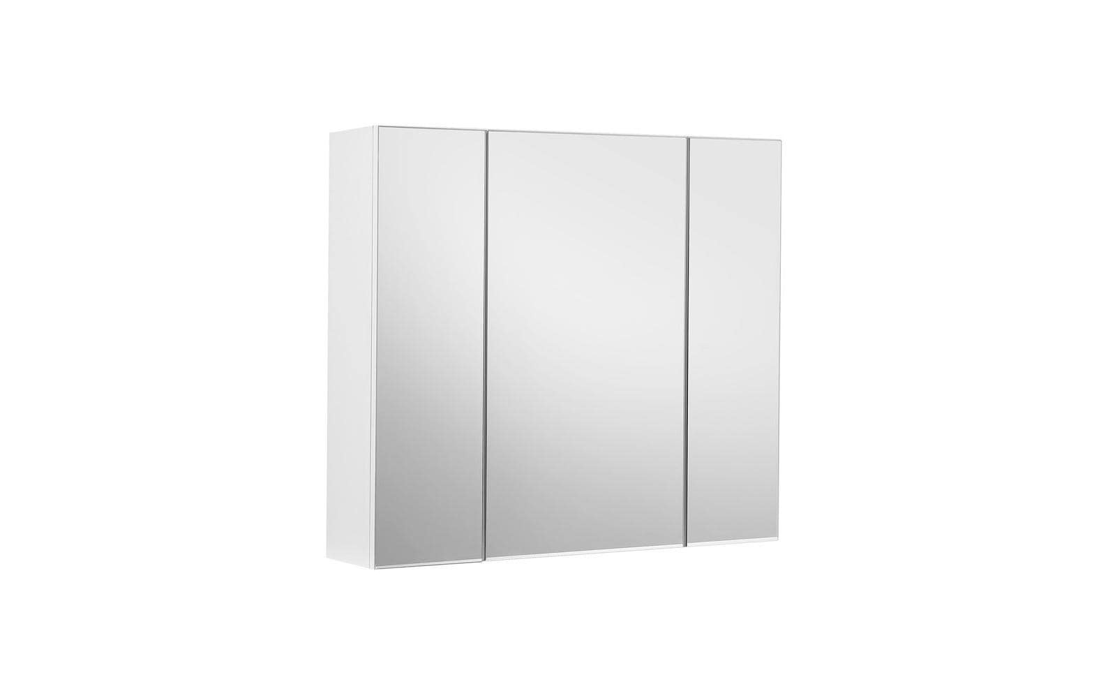 Vasagle Spiegelschrank, Weiss Weiss 60x15x55 cm Mitteldichte Holzfaserplatte (MDF), Grundmaterial: Holz