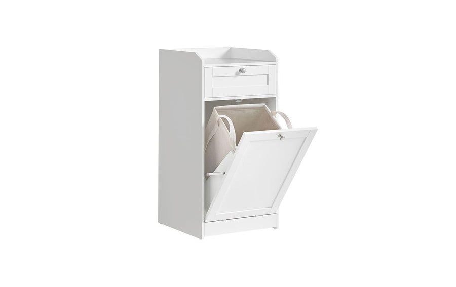 Vasagle Badezimmerschrank mit Wäschekorb 40x40x80.2 cm Mitteldichte Holzfaserplatte (MDF), Grundmaterial: Holz