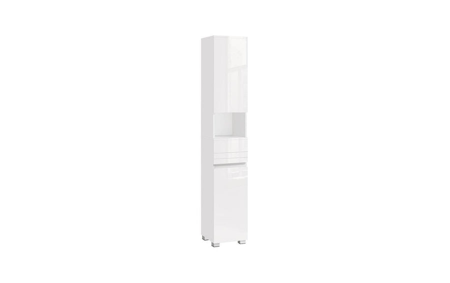 Vasagle Schrank schmal verstellbarenAblagen Weiss 30x30x170cm Mitteldichte Holzfaserplatte (MDF), Grundmaterial: Holz