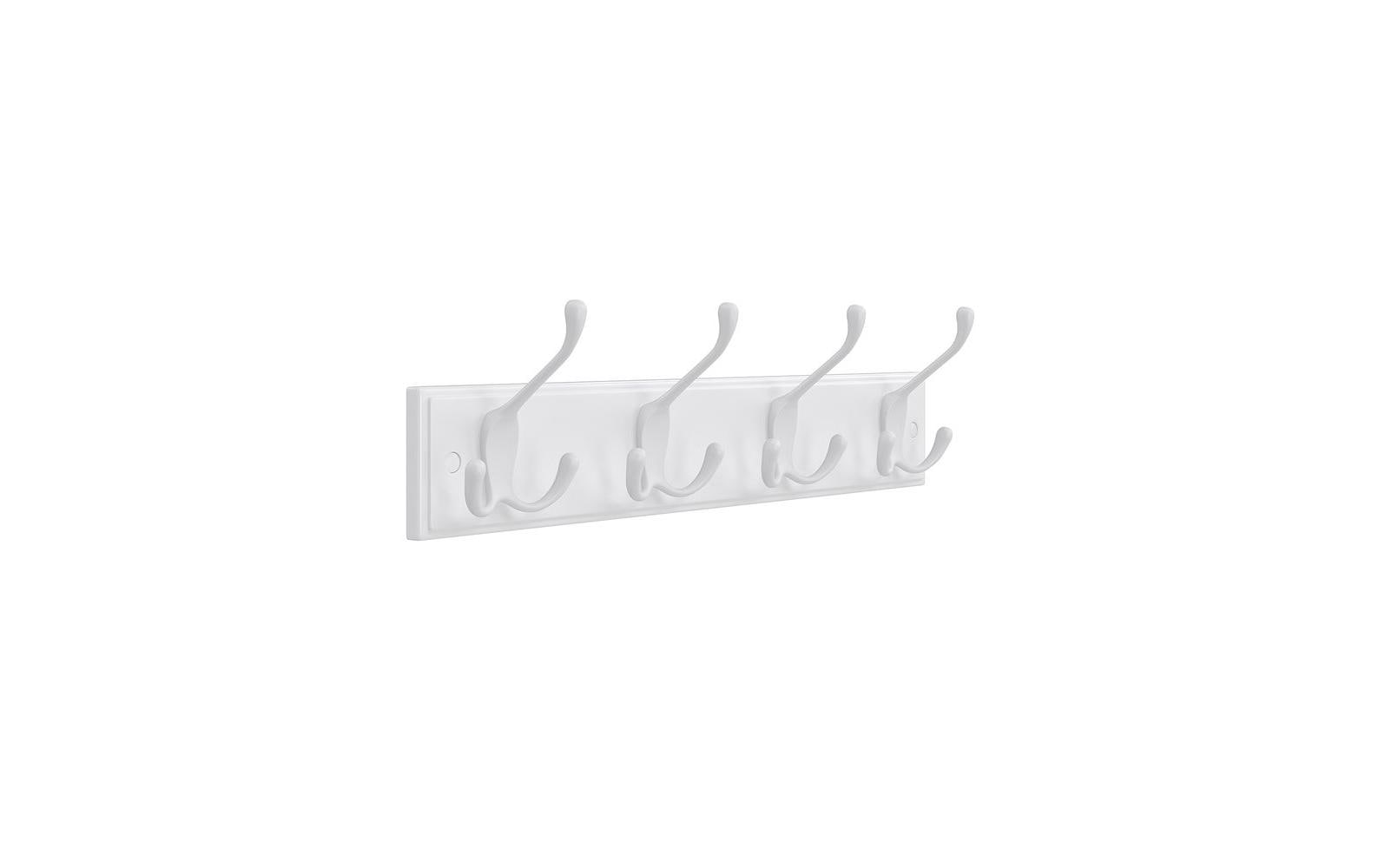 Songmics Garderobe mit 4 Haken Weiss