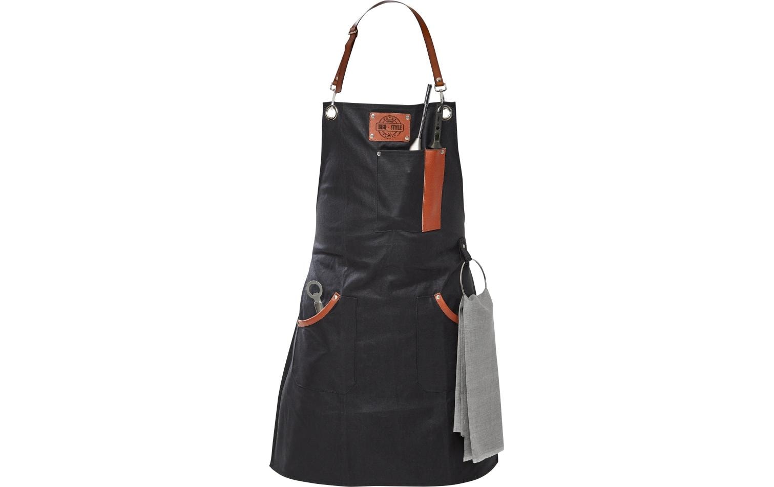 GEFU Grillschürze BBQ hitzebeständig aus Aluminium Schwarz 90x65 cm Grills & Feuerstellen GEFU