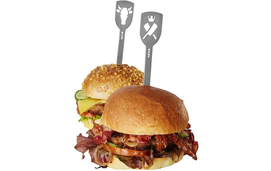 GEFU Hamburger Spieße Edelstahl Burger Spieße Set 2 Stück Grills & Feuerstellen GEFU