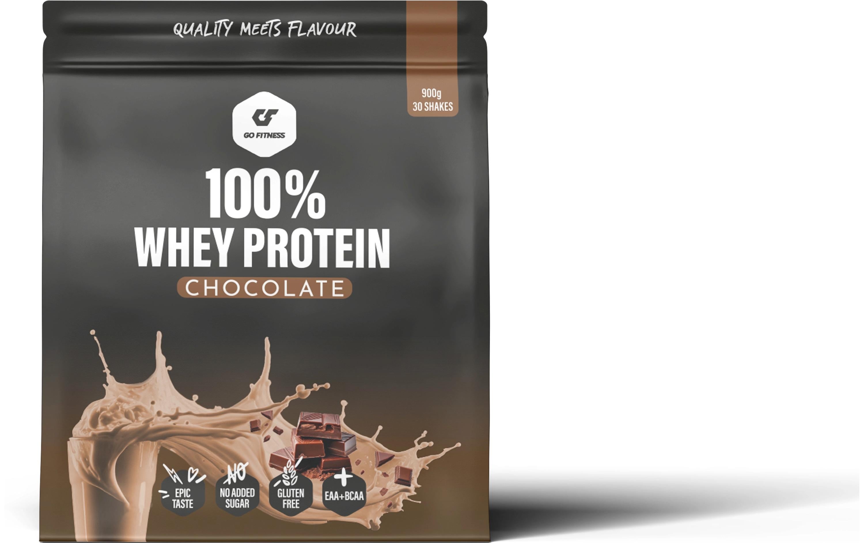 Go Fitness Pulver 100% Whey Protein Schokolade 900 g