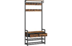 Vasagle Garderobe mit Schuhregal Braun
