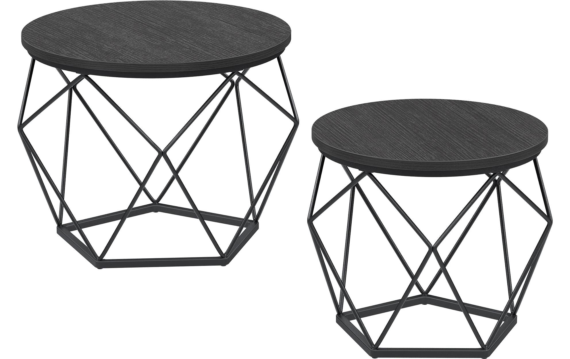 VASAGLE Couchtisch 2er Set 40//40 cm