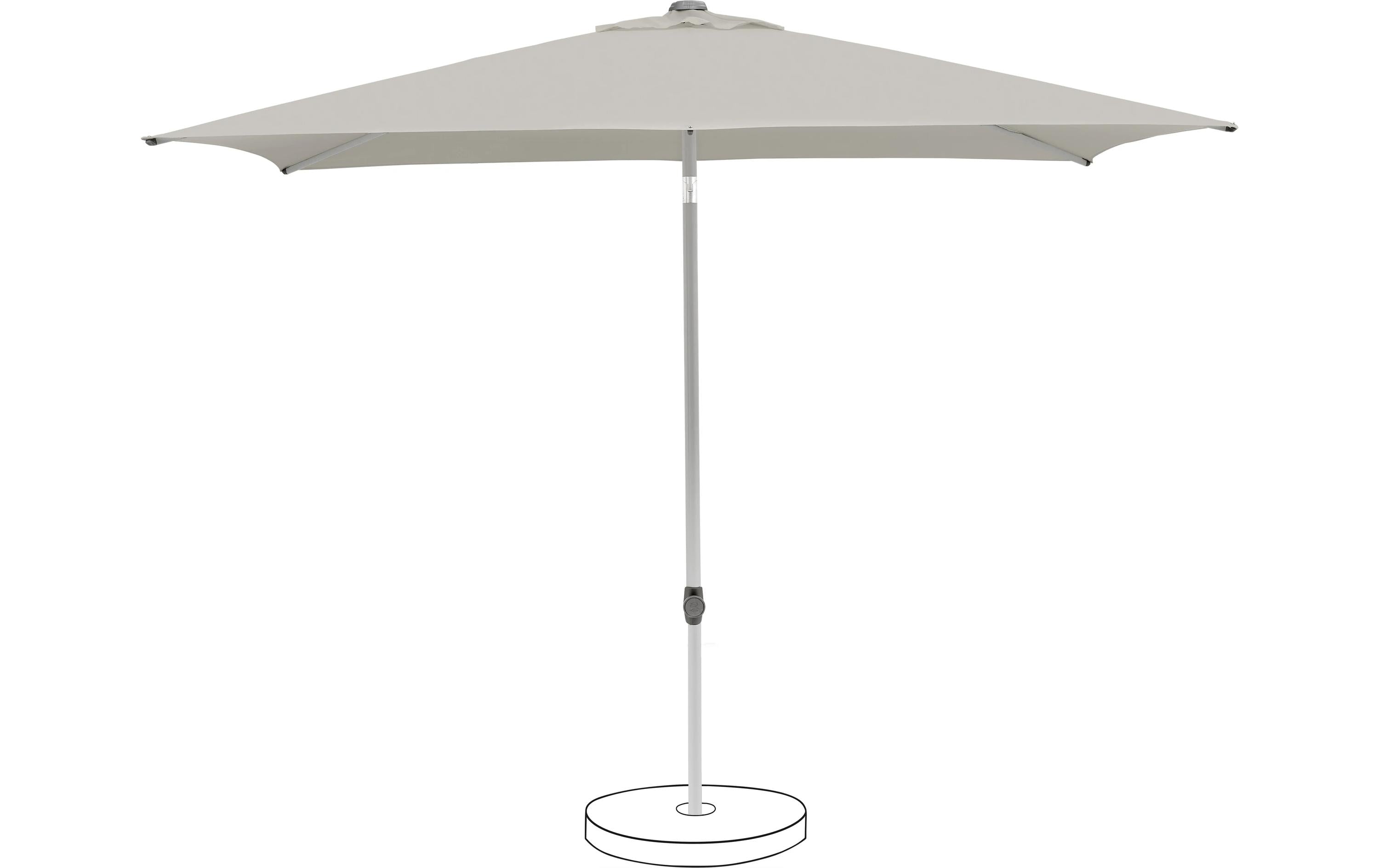 Pop Up Sonnenschirm robust hellgrau UV-beständig 250x200 cm Garteneinrichtung Suncomfort by Glatz
