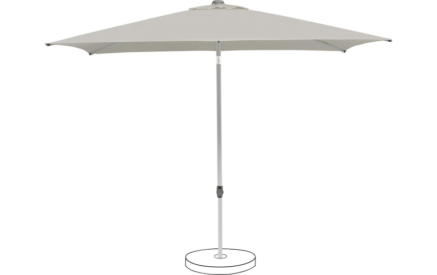 Pop Up Sonnenschirm robust hellgrau UV-beständig 250x200 cm Garteneinrichtung Suncomfort by Glatz