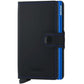 SECRID Miniwallet in Schwarz mit leuchtend blauem Kartenetui