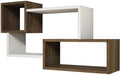 Woody Fashion Wandregal Afro Weiss/Walnuss