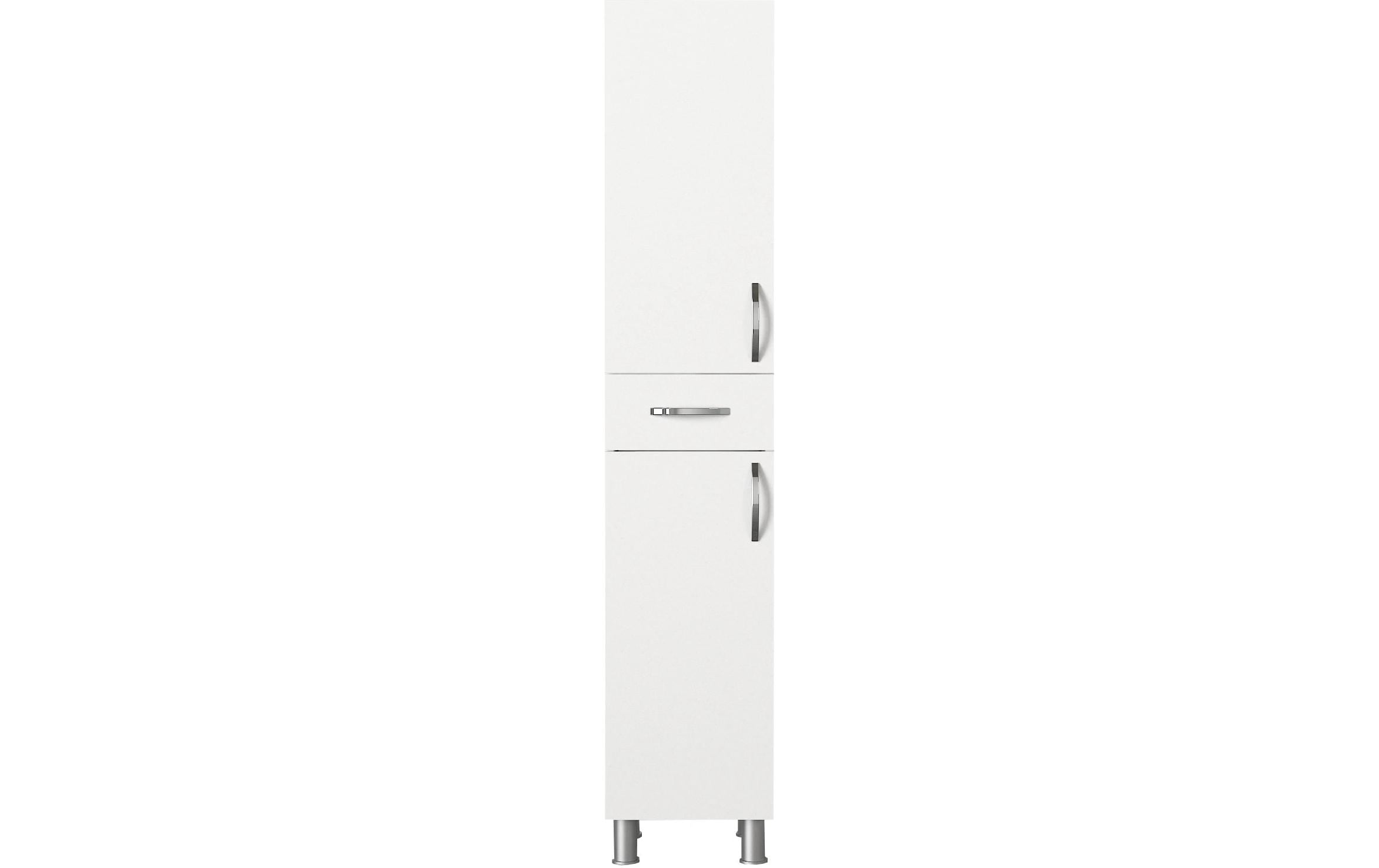 Woody Fashion Badschrank Selin Weiss 35 x 179 cm Spanplatte, Grundmaterial: Holz