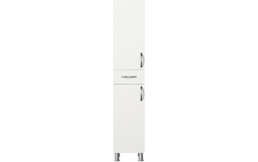 Woody Fashion Badschrank Selin Weiss 35 x 179 cm Spanplatte, Grundmaterial: Holz
