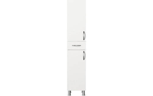 Woody Fashion Badschrank Selin Weiss 35 x 179 cm Spanplatte, Grundmaterial: Holz