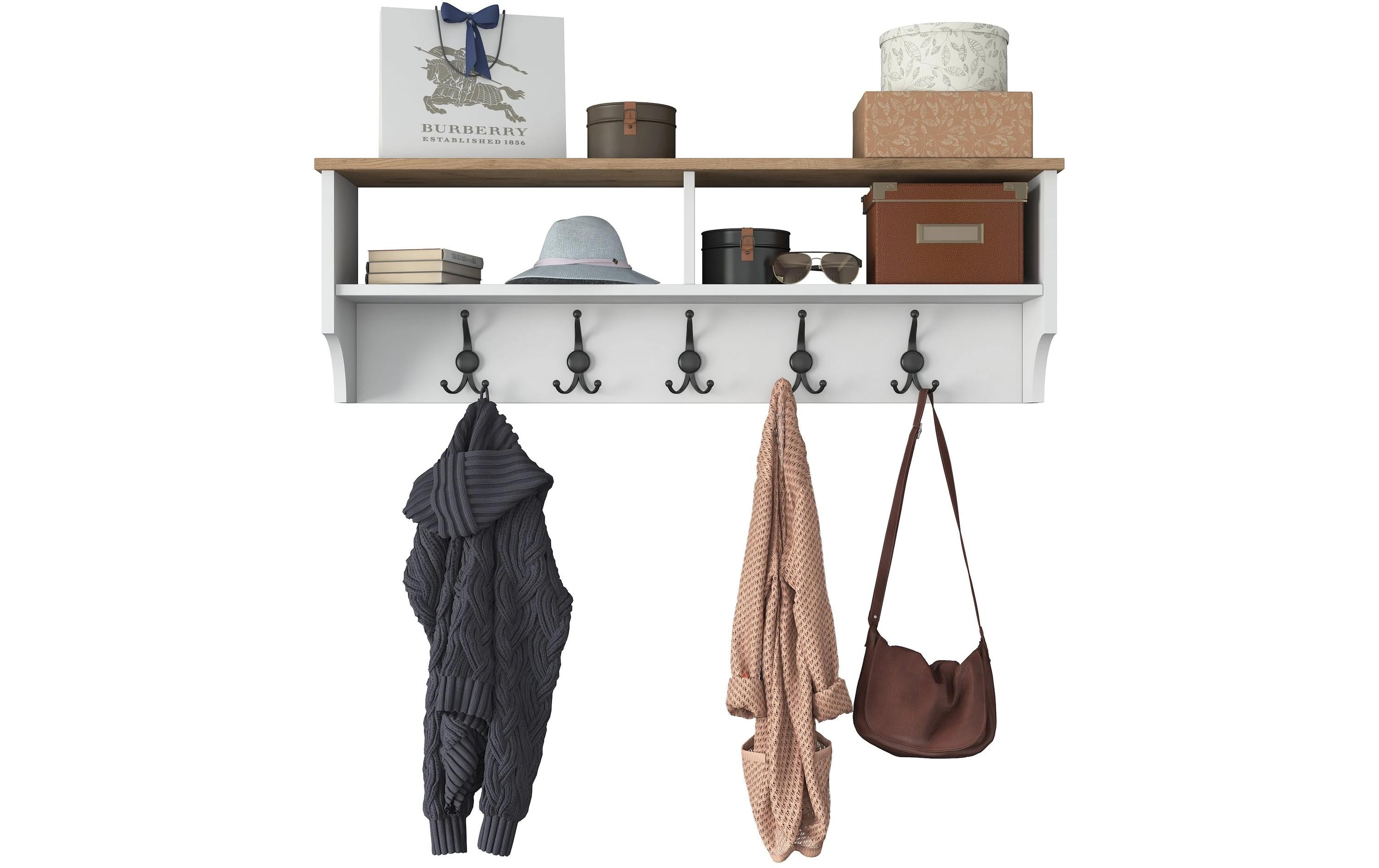 Woody Fashion Wandgarderobe P2 Weiss