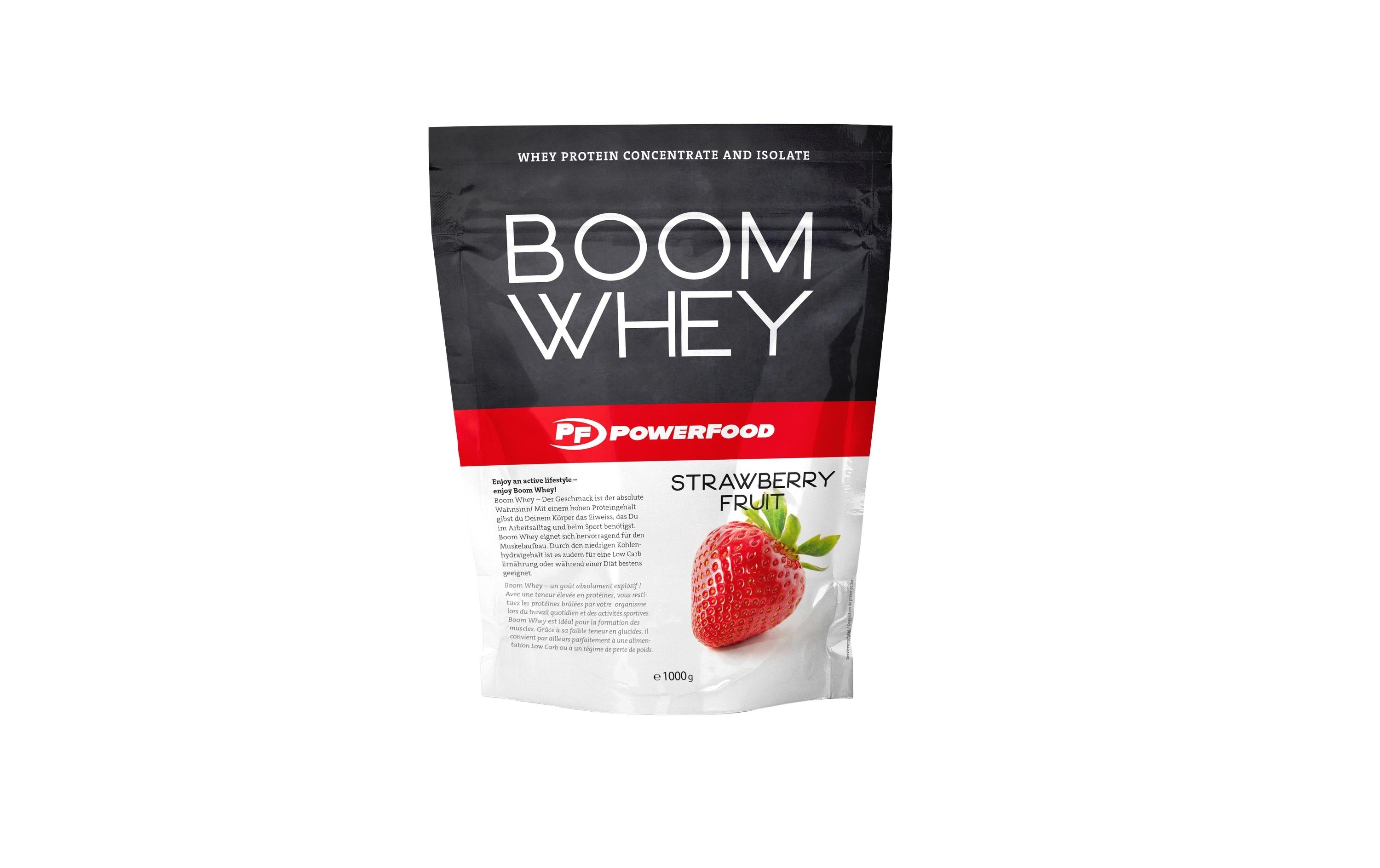 PowerFood Pulver One Boom Whey Erdbeere 1000 g