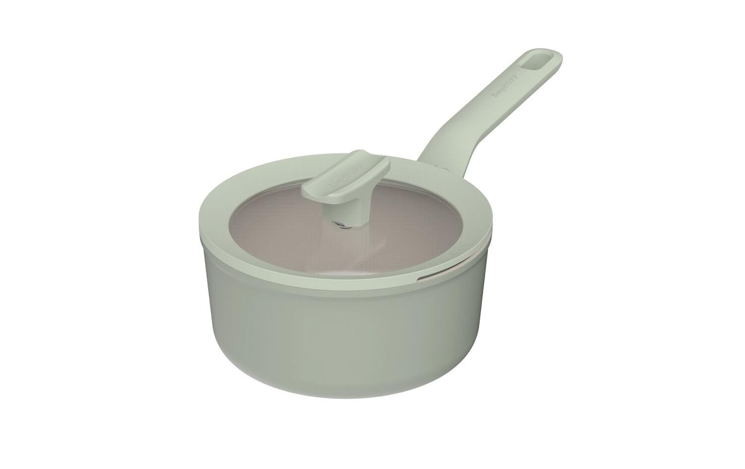BergHOFF Stielkasserolle Leo Balance 18cm 18cm, rec. Aluminium, inkl. Deckel, sage