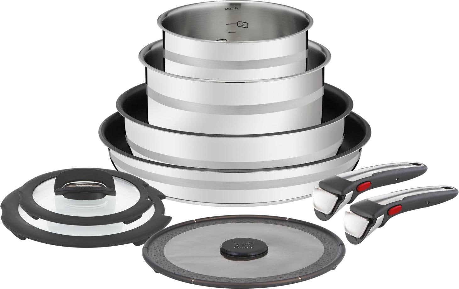 Tefal Pfannenset Jamie Oliver Ingenio 9-teilig 20 cm Edelstahl