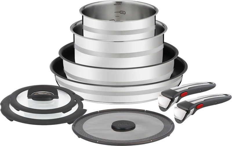 Tefal Pfannenset Jamie Oliver Ingenio 9-teilig 20 cm Edelstahl
