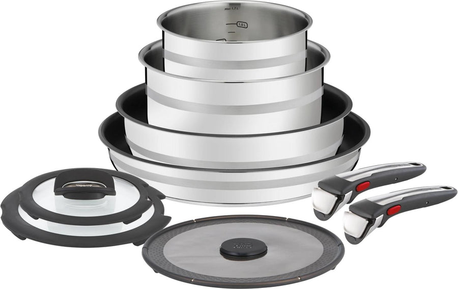 Tefal Pfannenset Jamie Oliver Ingenio 9-teilig 20 cm Edelstahl