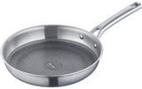 Berndes Tricion Resist Bratpfanne, 24 cm, mit silbernem Metallgriff und dunkler beschichteter Innenseite