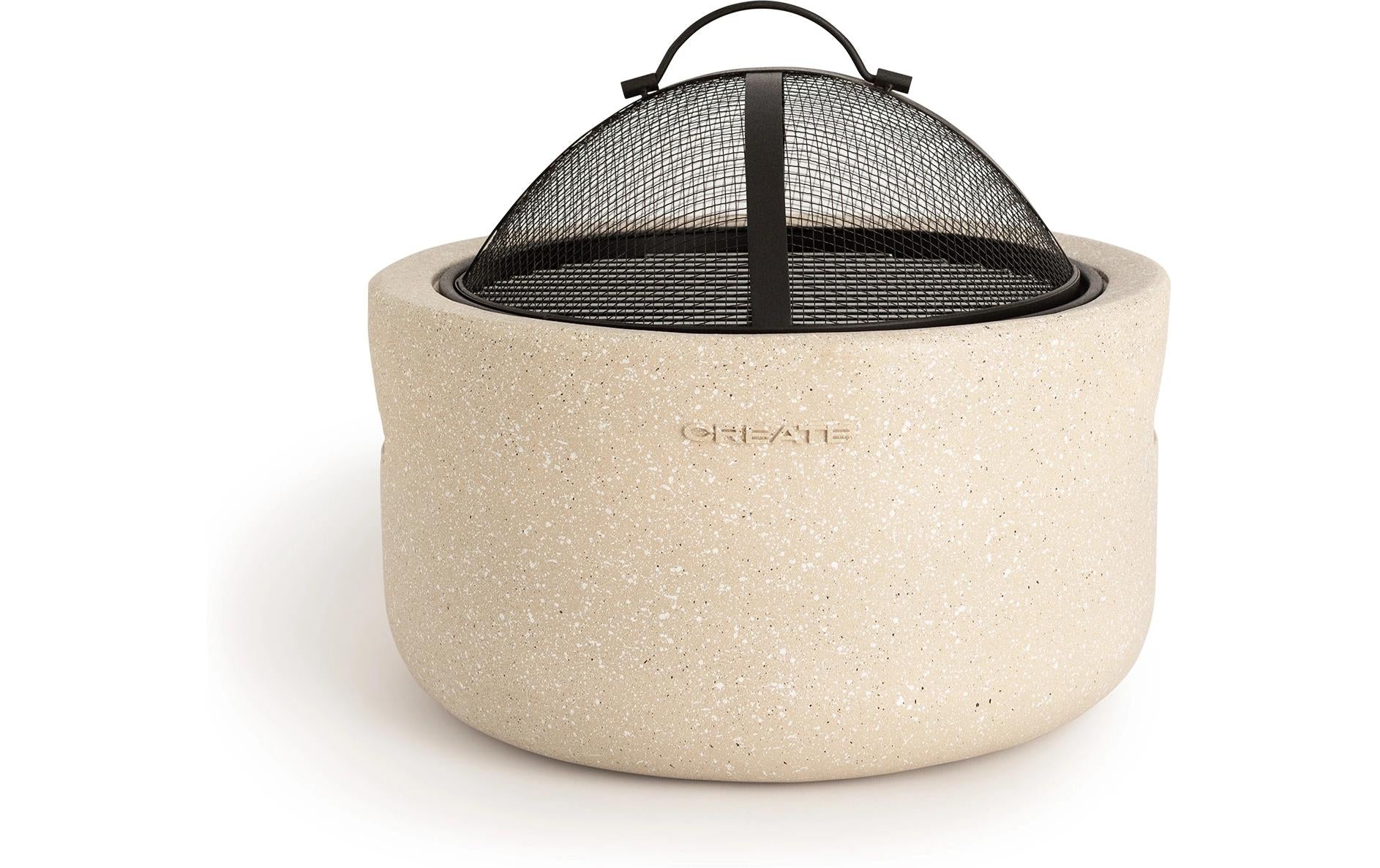 FIRE BOWL GRILL Mobiler Grill Beige Metall 44 cm Grills & Feuerstellen Create Grill