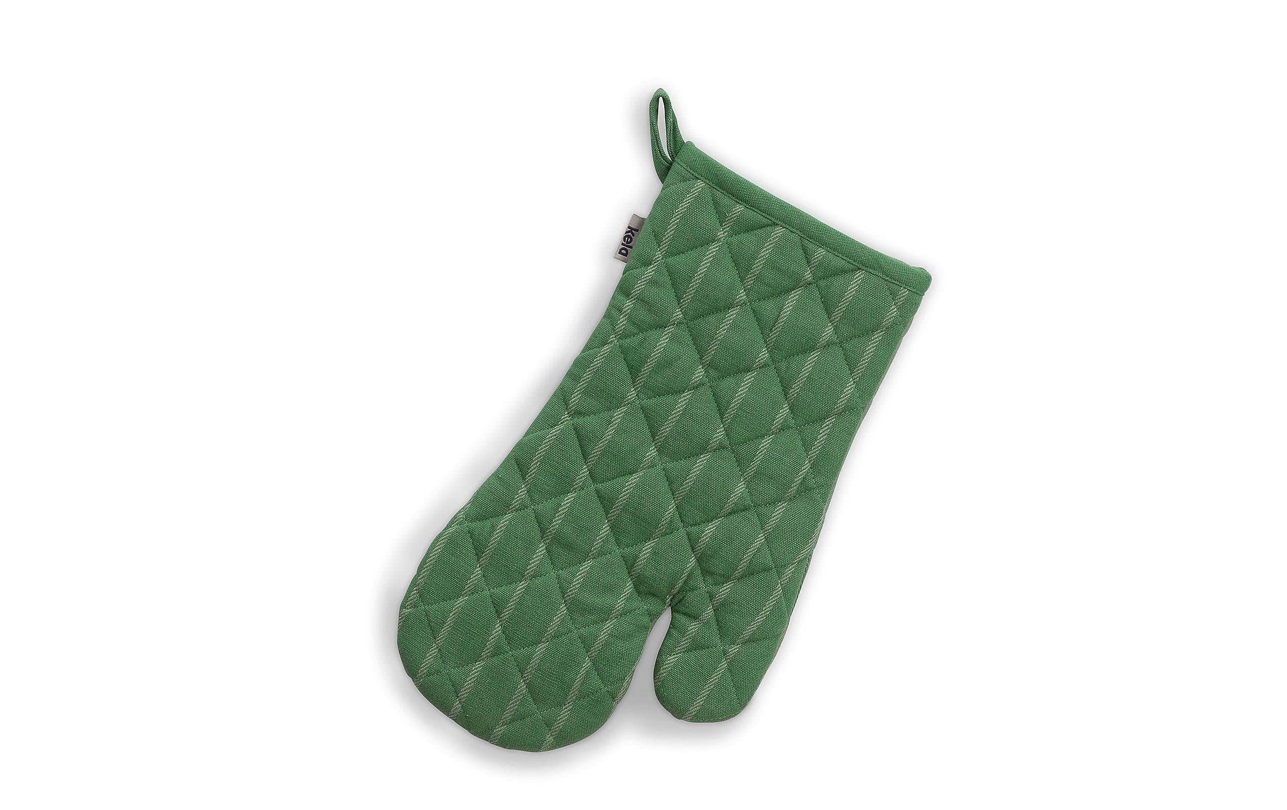 kela Küchenhandschuh Baumwolle Grün S/M Grills & Feuerstellen Kela