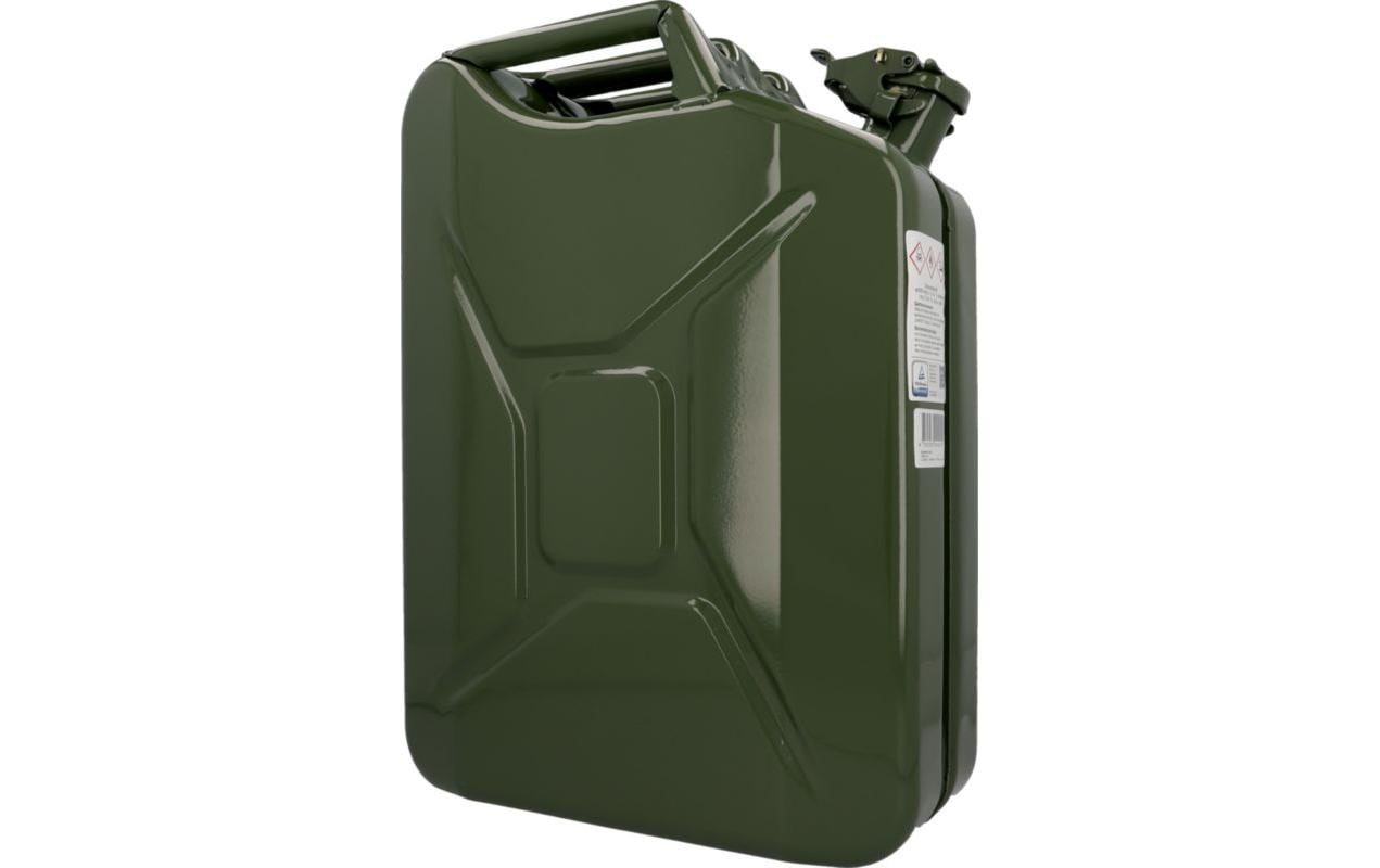 CARTREND Benzinkanister 20 L Stahlblech oliv