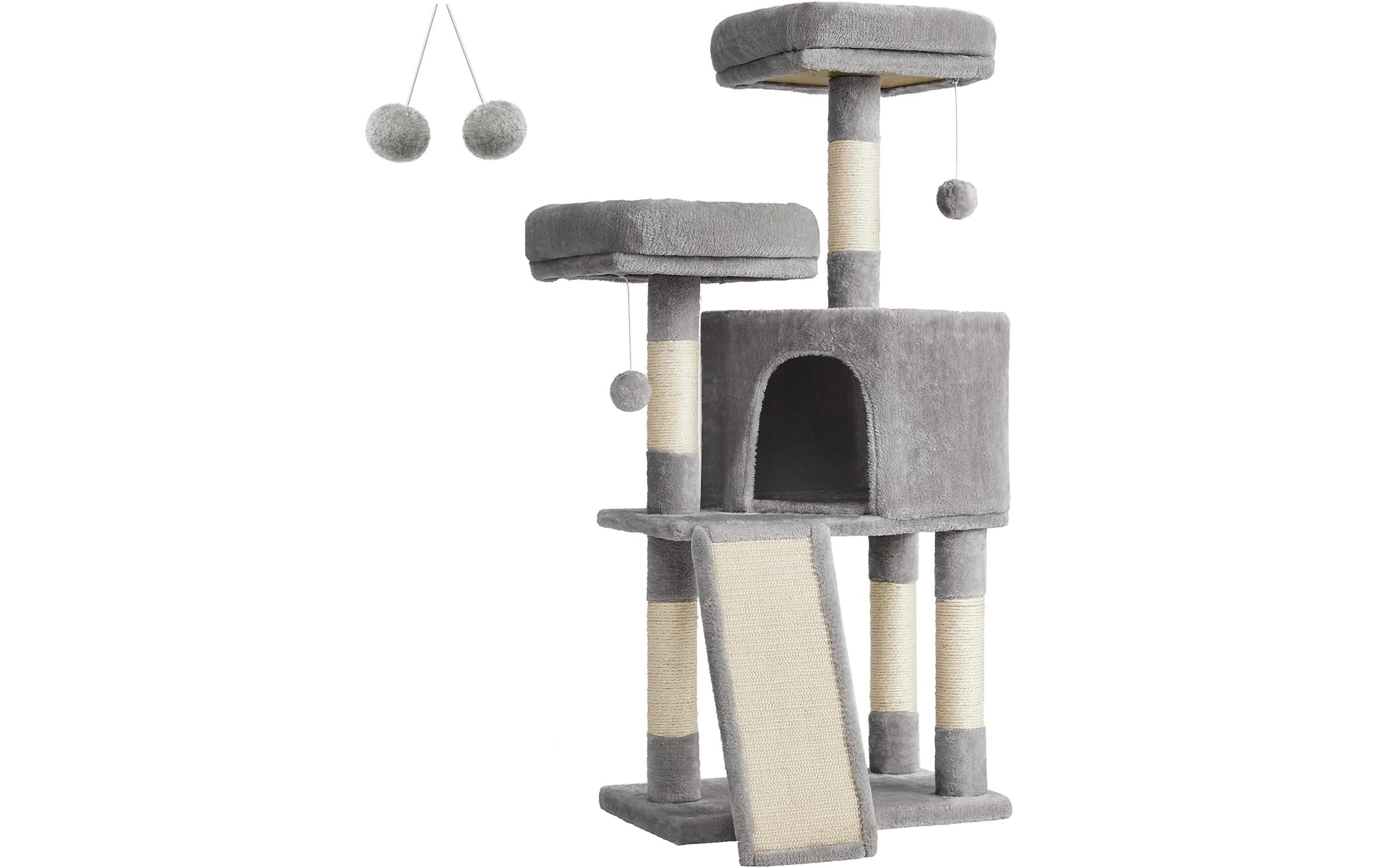 Feandrea Kratzbaum hellgrau 50x35x115cm