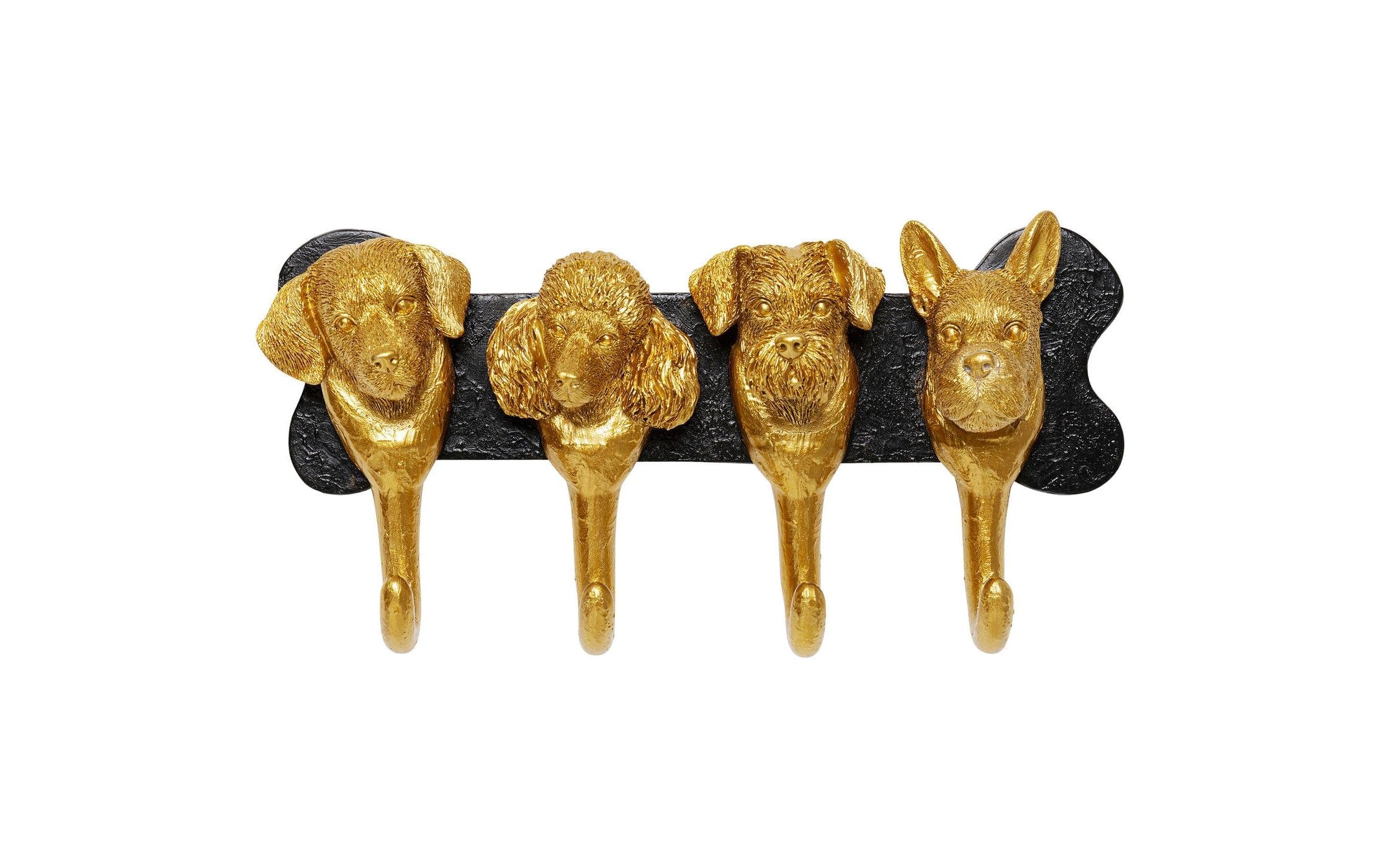 Kare Wandgarderobe Dog Family Schwarz/Gold
