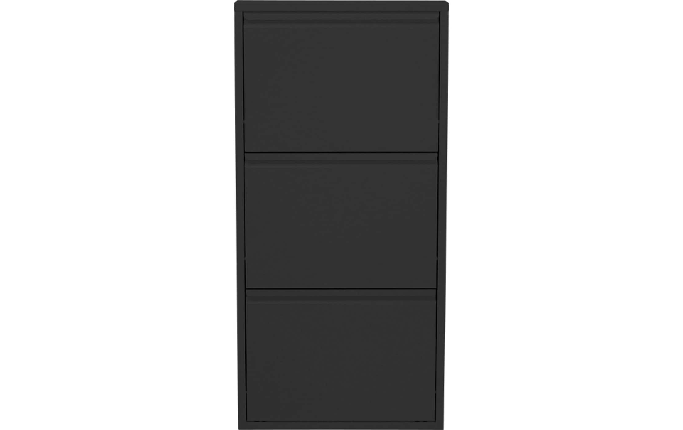 Kare Schuhschrank Caruso 3er Schwarz