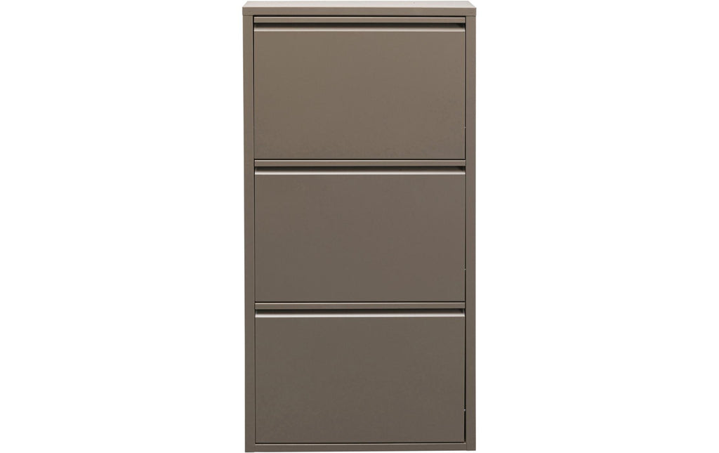 Kare Schuhschrank Caruso 3er Braun/Taupe
