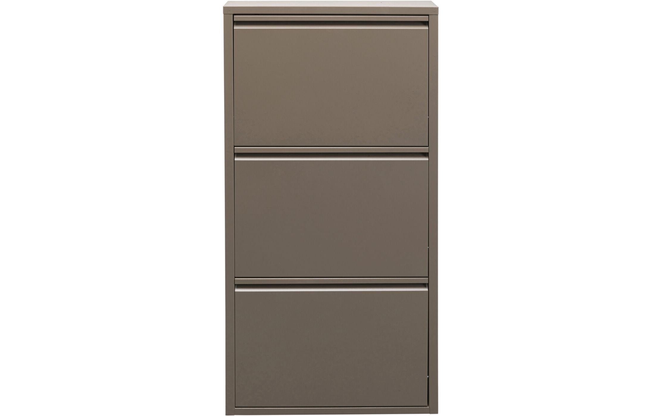 Kare Schuhschrank Caruso 3er Braun/Taupe