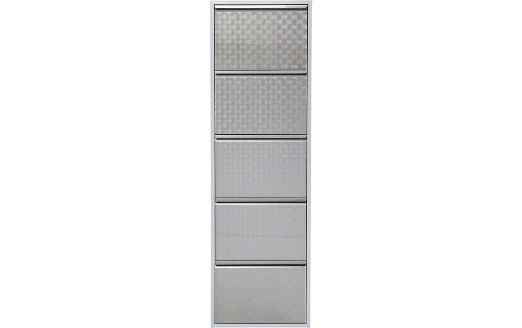 Kare Schuhschrank Caruso Silber