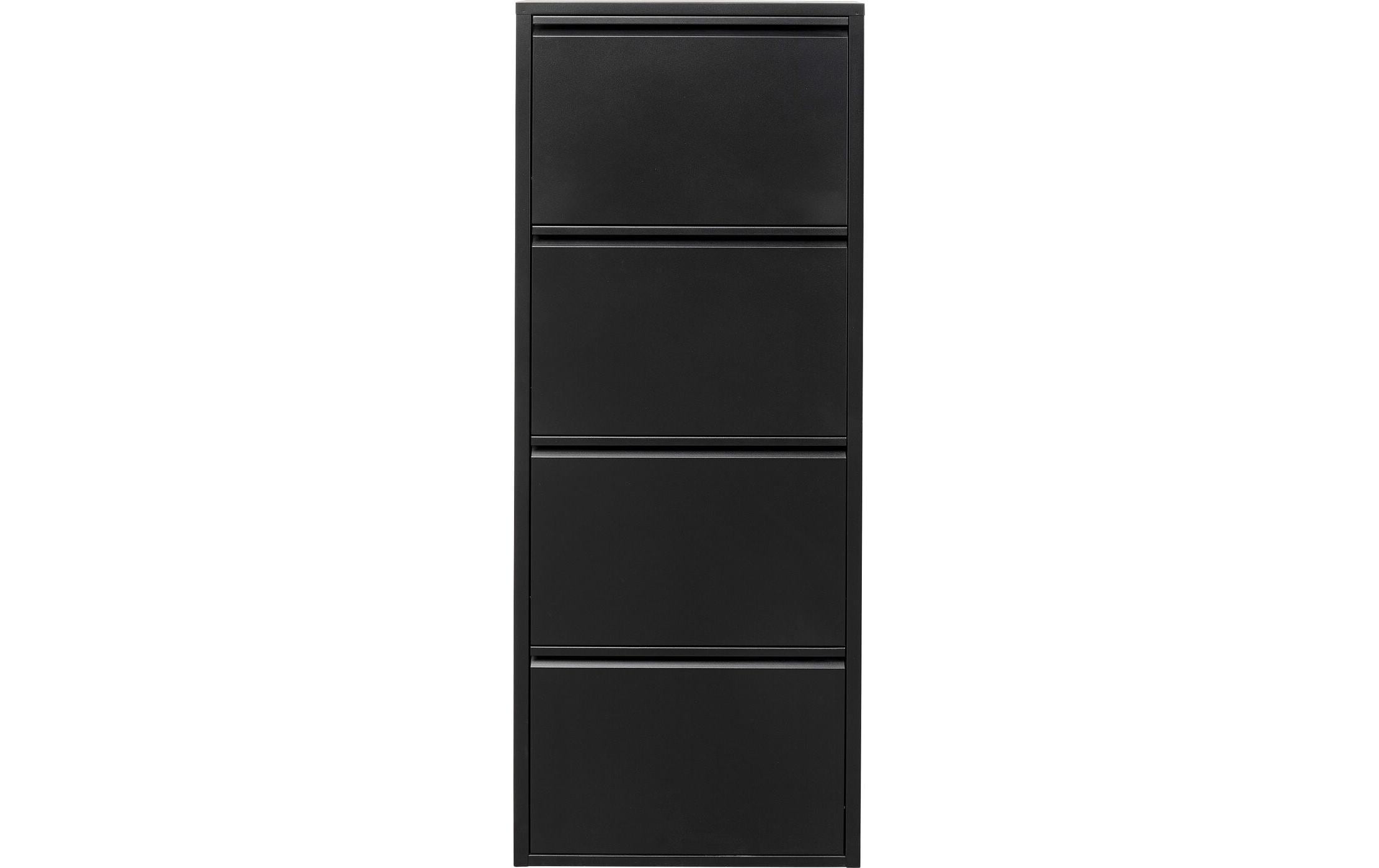 Kare Schuhschrank Caruso 4er Schwarz