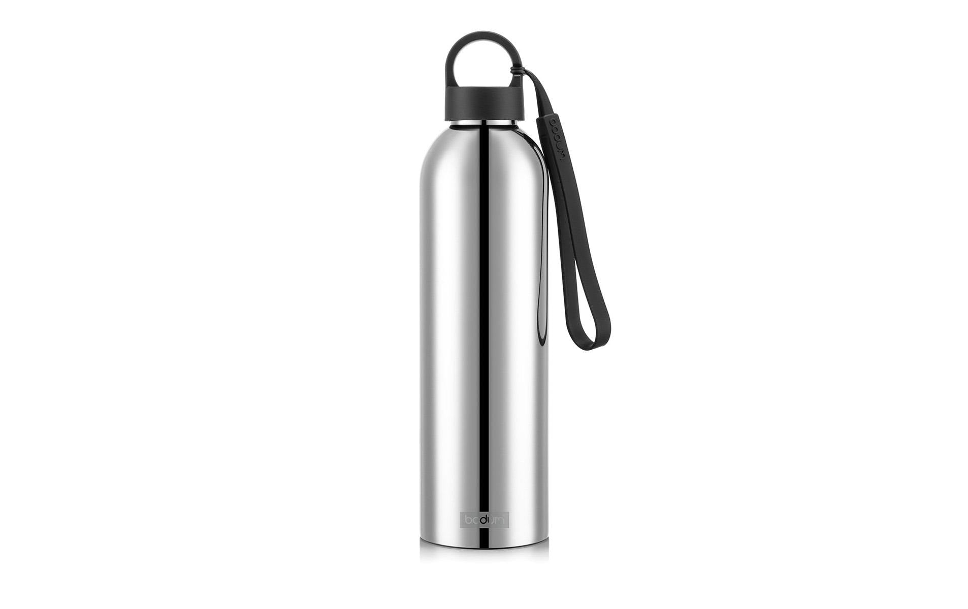 Bodum Doppelwandige Wasserflasche Melior Edelstahl Chrom glanz, 1.0 Liter