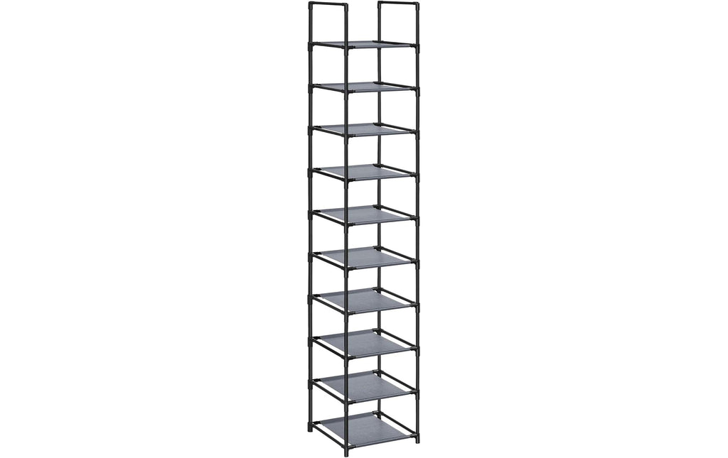Songmics Schuhgestell, 10 Ablagen Grau