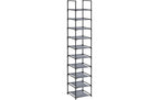 Songmics Schuhgestell, 10 Ablagen Grau
