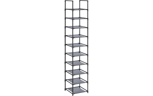 Songmics Schuhgestell, 10 Ablagen Grau