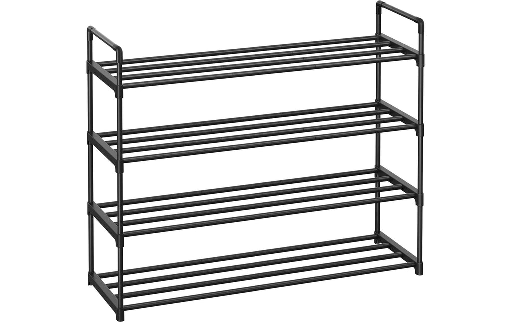 Songmics Schuhgestell, 4 Ablagen Schwarz
