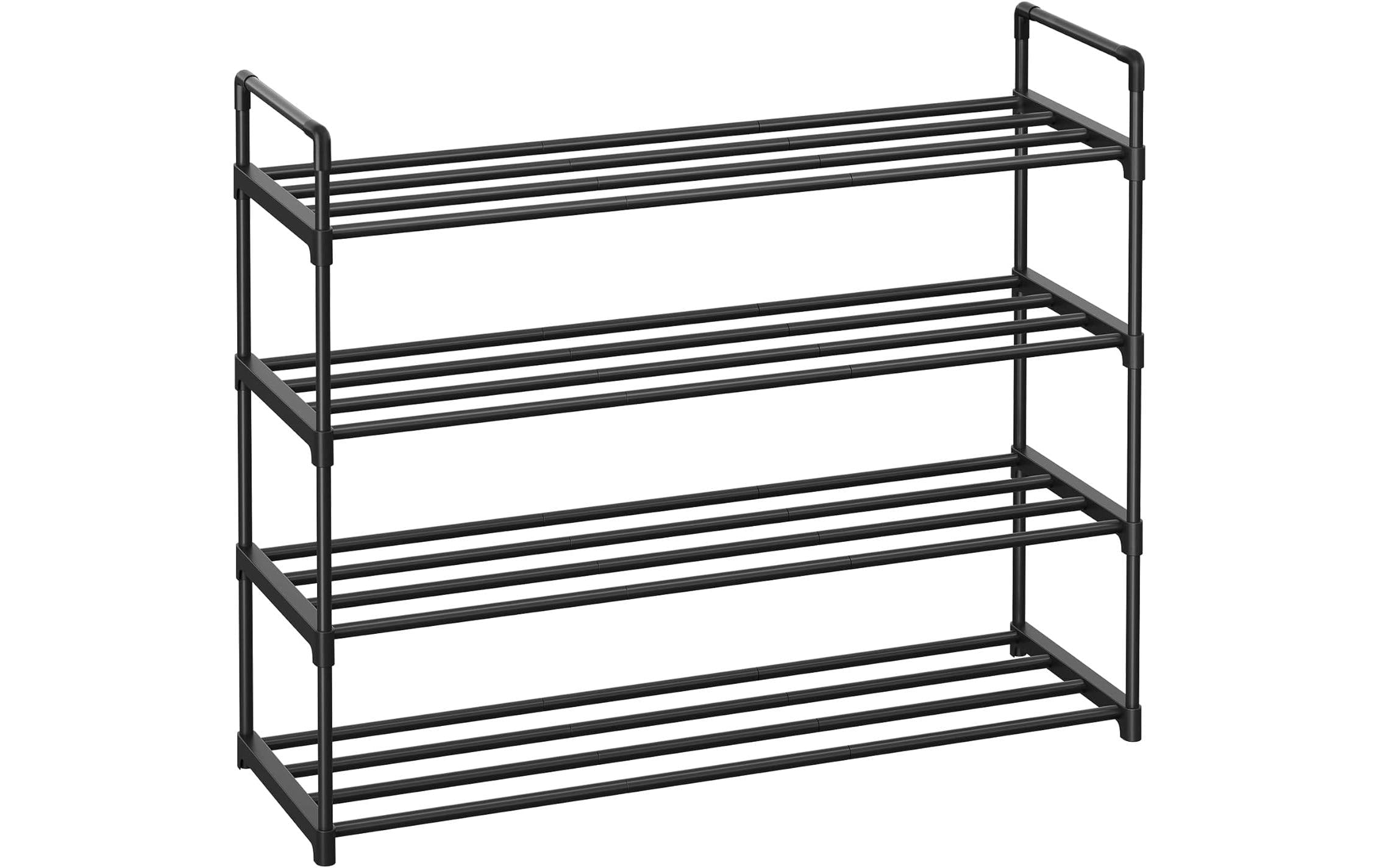 Songmics Schuhgestell, 4 Ablagen Schwarz