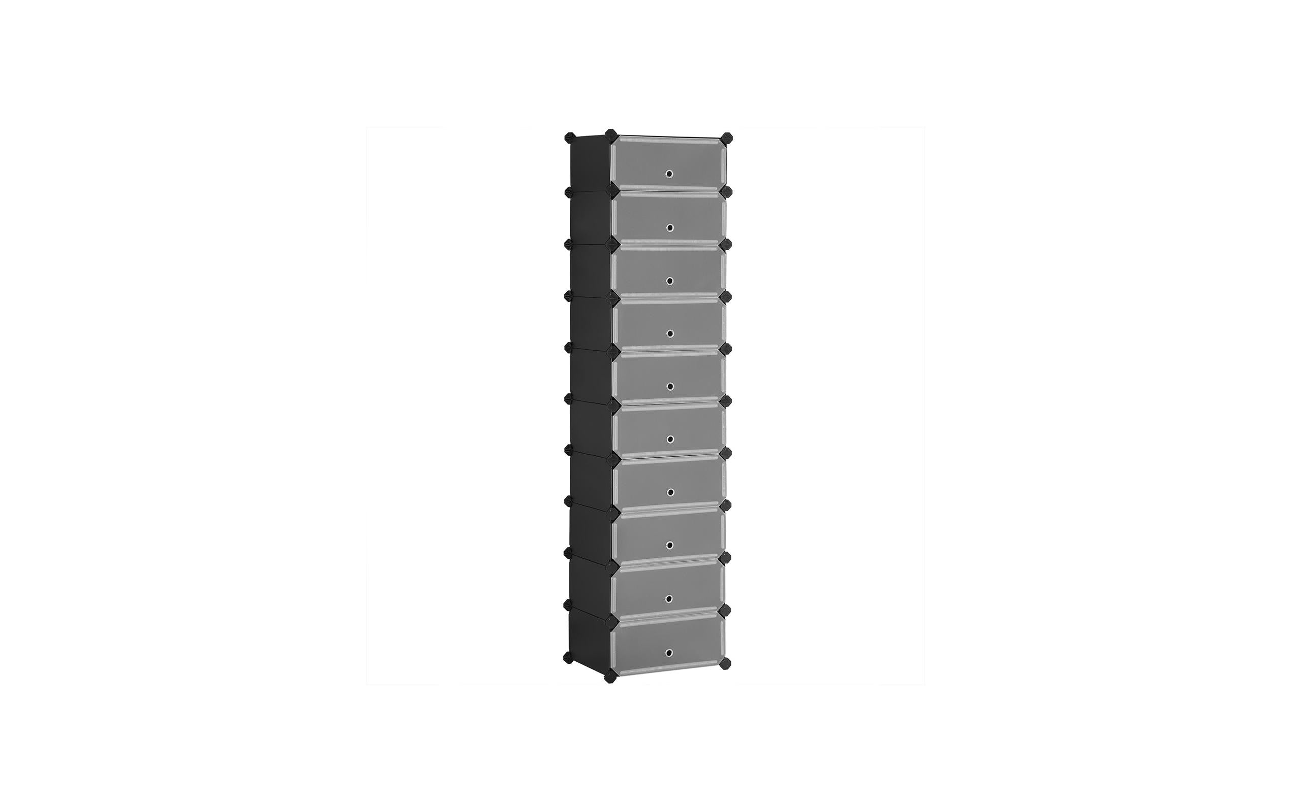 Songmics Schuhboxen stapelbar, 10 Boxen