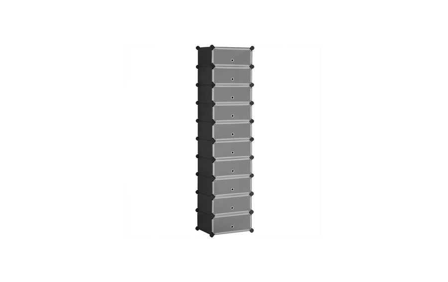 Songmics Schuhboxen stapelbar, 10 Boxen