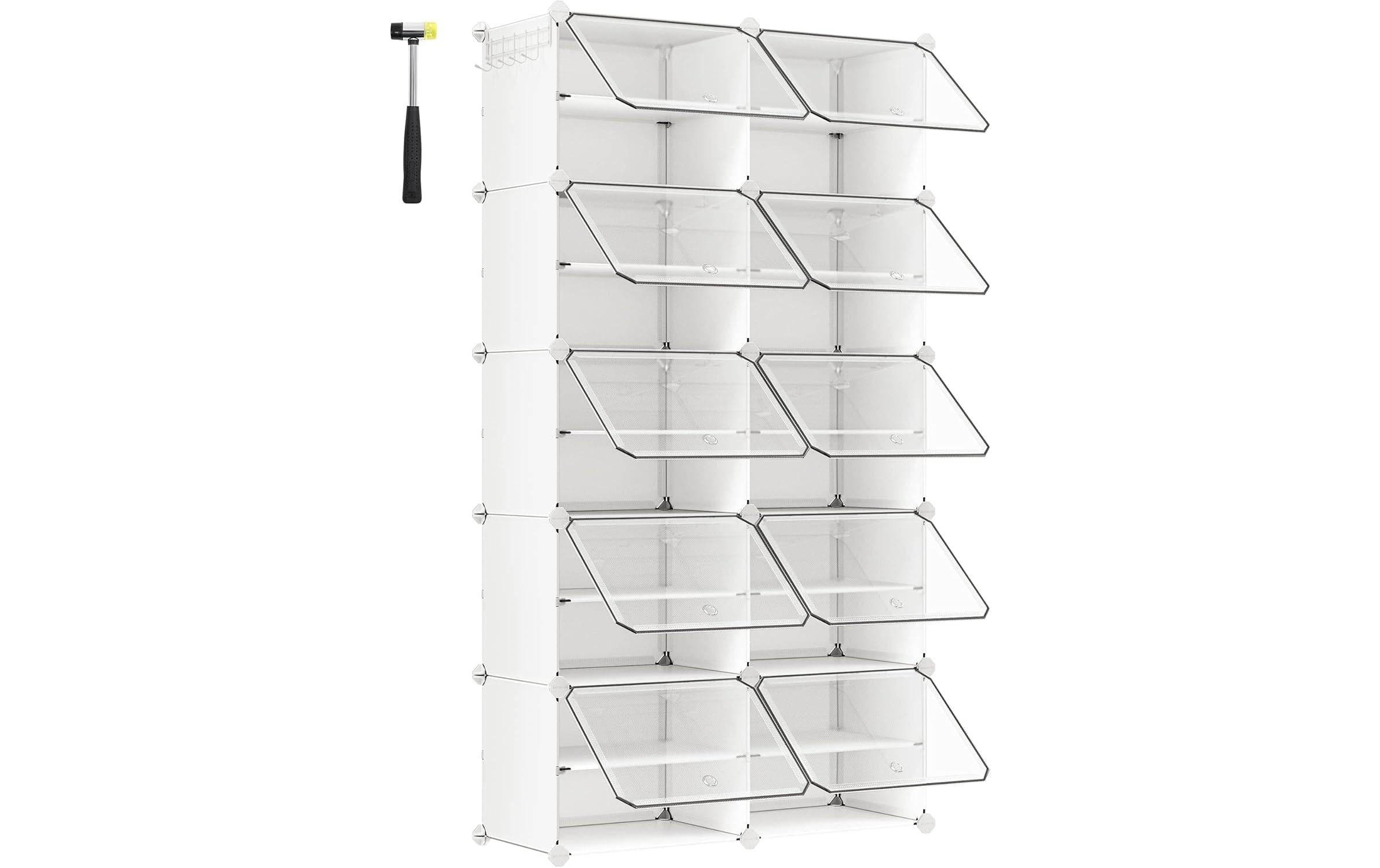 Songmics Schuhboxenfür 40 Schuhe Weiss