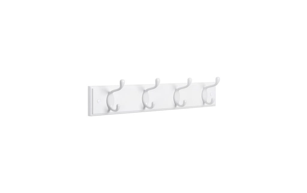 Songmics Garderobe mit 4 Haken Weiss