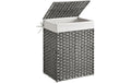 Songmics Wäschekorb Grau 45.5x32x61 cm (BxTxH)