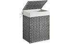 Songmics Wäschekorb Grau 45.5x32x61 cm (BxTxH)
