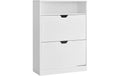 Vasagle Schuhschrank mit 2 Klappen, Weiss