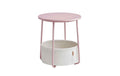 VASAGLE Beistelltisch 45 x 51 cm, Rosa / Beige