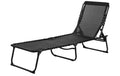 COCON Sonnenliege Klappbar Schwarz 190x58 cm für Balkon und Garten Garteneinrichtung COCON